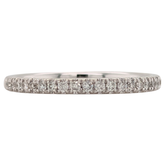 Estate: 14K White Gold Diamond Stackable Ring .11CTW